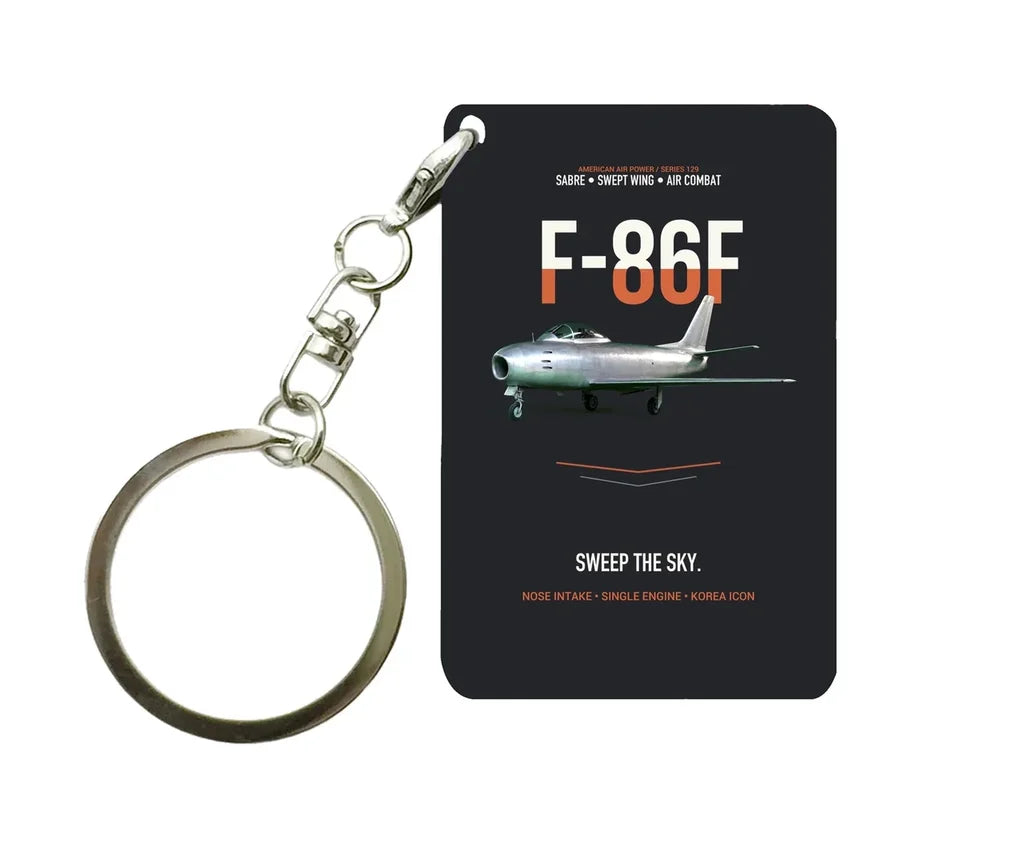 F-86F SABRE Key Chain design on black key chain