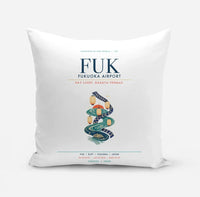 Thumbnail for Fukuoka Airport (FUK) design on white pillow