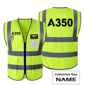 Airbus A350 Flat Text Reflective Vests