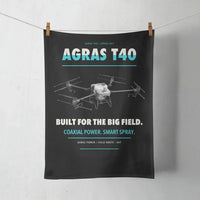 Thumbnail for DJI Agras T40 design on black towel