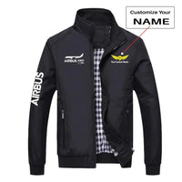 Thumbnail for The Airbus A350 XWB aviation design printed on modern shell with tailored fit stylish jacket.