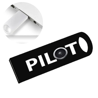 Pilot & Jet Engine aviation design on durable waterproof casing waterproof USB device.