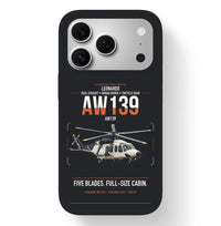 Thumbnail for Leonardo AW139 design on black magsafe iphone case, for iPhone 17 Pro