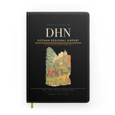 Dothan Regional Airport (DHN) design on black notebook