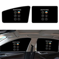 Thumbnail for Pilot's 6 Pack Car Sun Shade (Side window) aviation design on reflective polyester car side window sun shade.