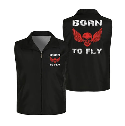Born To Fly SKELETON Thin Style aviation design printed on lightweight shell with sleeveless design thin vest.