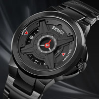 Thumbnail for Simple Personality Sports Waterproof Quartz Round Pointer Dial Watch aviation stainless steel accessory in stainless steel.