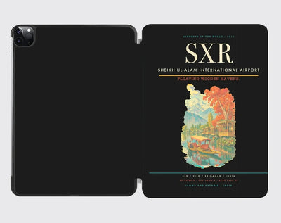 Sheikh ul-Alam International Airport (SXR) design on black ipad tablet case