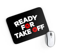 Thumbnail for Ready For Takeoff aviation design on neoprene with anti-slip base mouse pad.