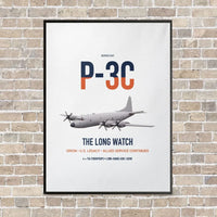 Thumbnail for P-3C Orion vertical canvas print - framed - white background