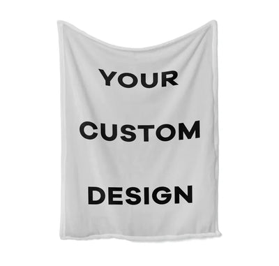 Custom Design/Image Bed Blankets & aviation print on soft fleece blanket.