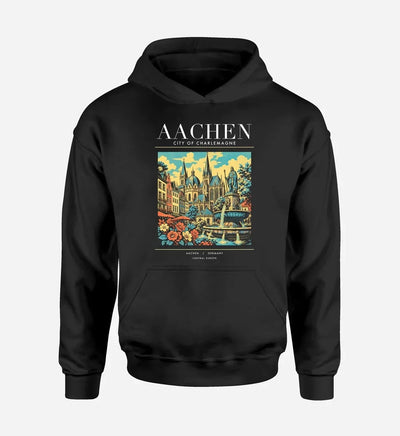 AACHEN - Poster - Premium Hoodie - Black