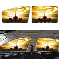 Thumbnail for Ready for Departure Passanger Jet Car Sun Shade (Side window) aviation design on reflective polyester car side window sun sha.