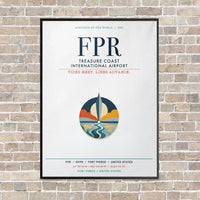 Thumbnail for Treasure Coast International Airport FPR vertical canvas print - framed - white background