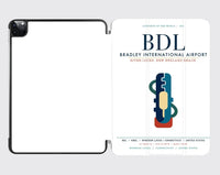 Thumbnail for Bradley International Airport (BDL) design on white ipad tablet case