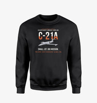 Thumbnail for C-21A Learjet Small Jet Big Mission design on black sweatshirt