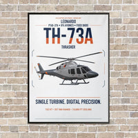 Thumbnail for Leonardo TH-73A Thrasher vertical canvas print - framed - white background