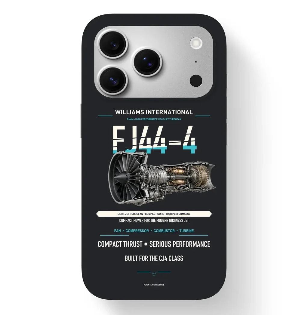 FJ44-4 Case design on black iphone case