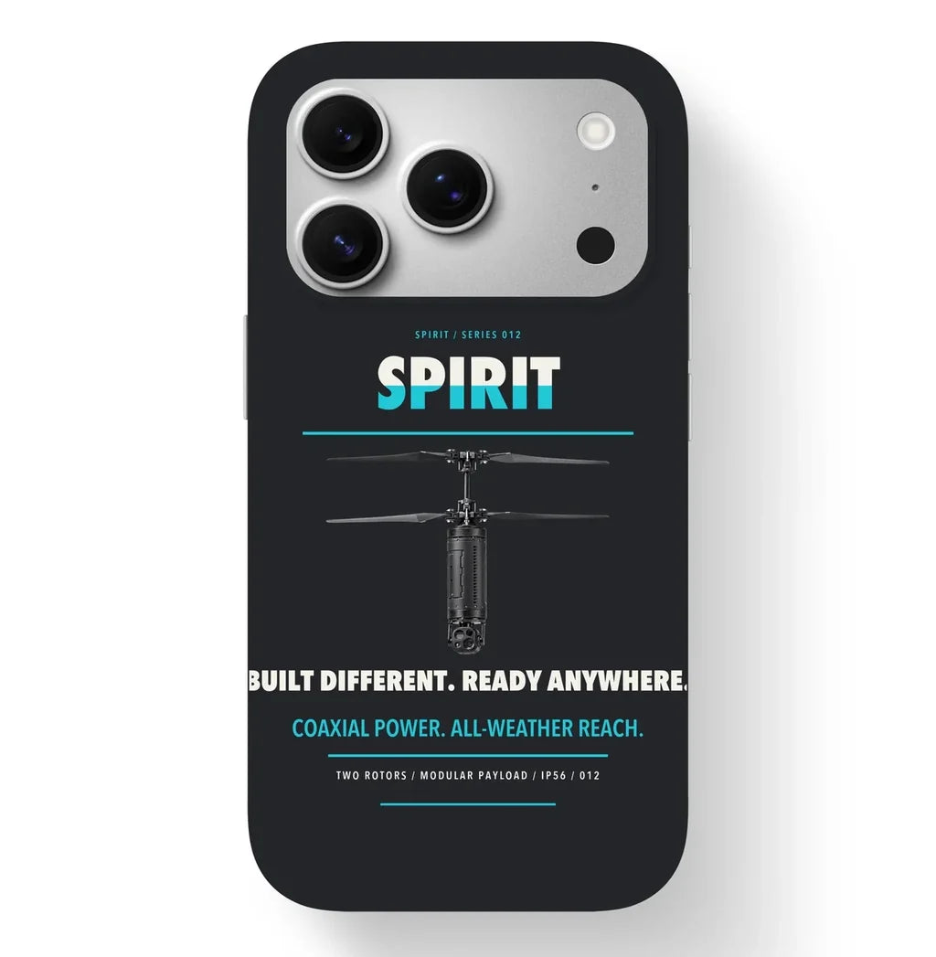 Ascent AeroSystems Spirit Case design on black iphone case