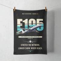 Thumbnail for Embraer E195 design on black towel