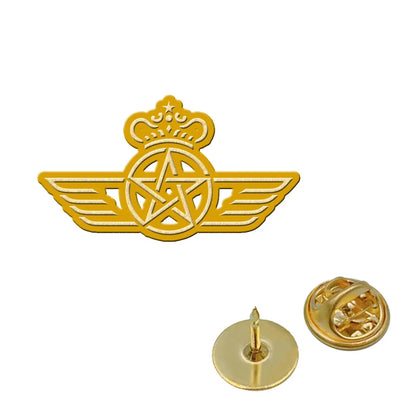 Royal Air Maroc aviation hollow pin in polished alloy.