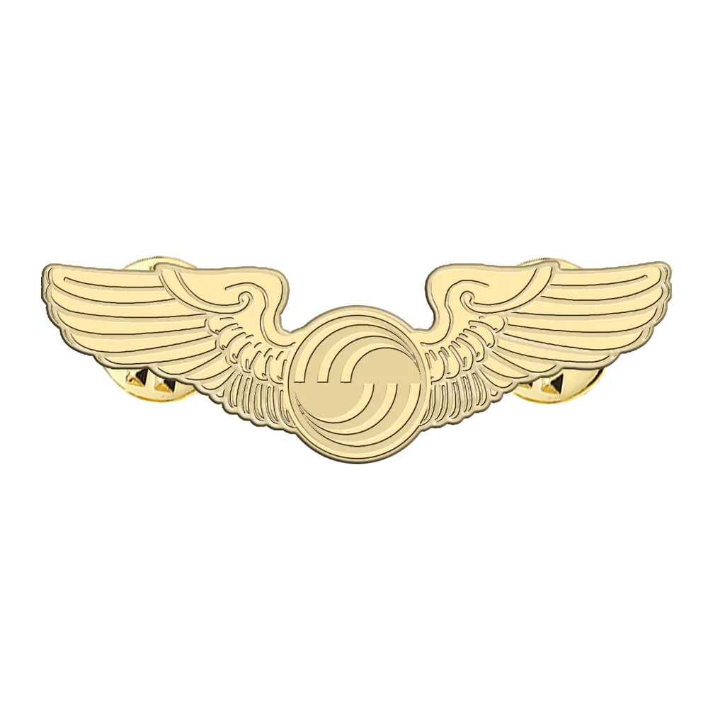 AIRBUS aviation hollow pin in polished alloy.