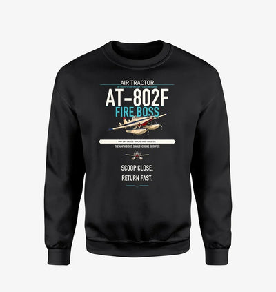 Air Tractor AT-802F Fire Boss design on black sweatshirt