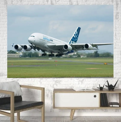 Departing Airbus A380 with Original Livery canvas - 1 Piece