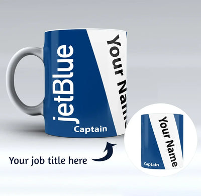 jetBlue Airways Airlines Designed Ceramic White Mugs - view 1