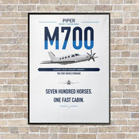 Thumbnail for Piper M700 Fury vertical canvas print - framed - white background