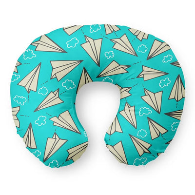 Super Cool Paper Airplanes Travel & Boppy aviation design on memory foam with soft cover travel pillow.