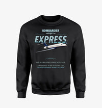 Thumbnail for Bombardier Global Express design on black sweatshirt