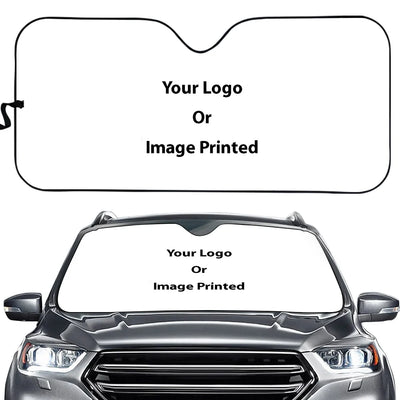 Custom Design / Image / Logo aviation design on reflective polyester car sun shade.
