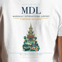 Thumbnail for Mandalay International Airport (MDL) double-side t-shirt design close-up cover