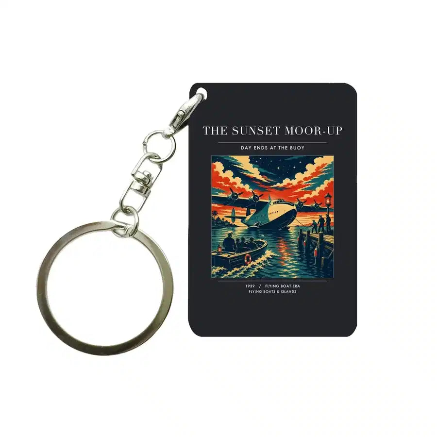 VINTAGE G4277 - The Sunset Moor-Up - Designed Key Chain design on black
