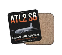 Thumbnail for Atlantique 2 Standard 6 design on black 1 piece coaster
