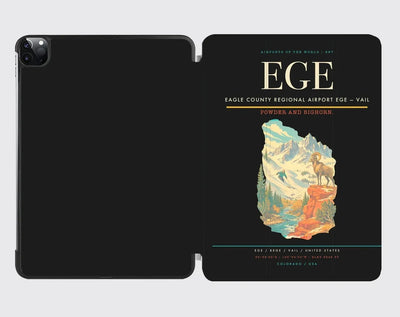 Eagle County Regional Airport (EGE) design on black ipad tablet case
