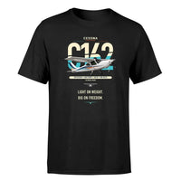 Thumbnail for Cessna 162 Skycatcher design on black t-shirt, single-side print