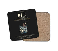 Thumbnail for Richmond International Airport (RIC) design on black 1 piece coaster