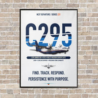 Thumbnail for Airbus C295 Armed ISR vertical canvas print - framed - white background