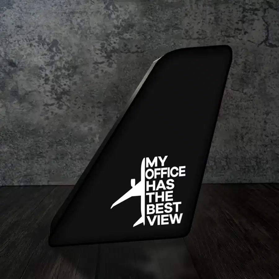 My Office Has The Best View Led Aircraft Tail aviation art 3D aircraft tail lamp in premium acrylic with LED.