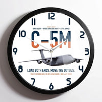 Thumbnail for C-5M Super Galaxy design on white framed wall clock