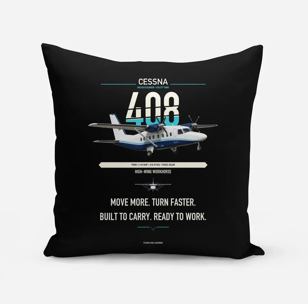 Cessna 408 SkyCourier design on black pillow