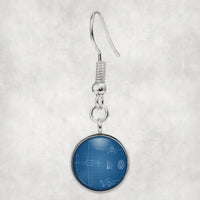 Thumbnail for Super Propeller Details aviation earrings, hypoallergenic alloy body with engraved detail.