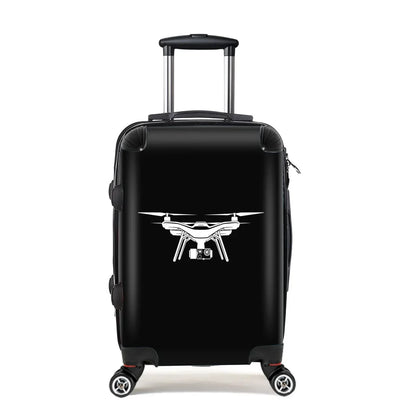 Drone Silhouette Cabin Size aviation design luggage, durable shell construction.