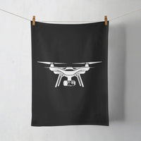 Thumbnail for Drone Silhouette aviation design on soft absorbent cotton towel.
