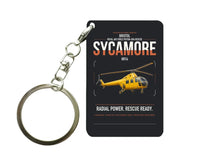Thumbnail for Bristol Sycamore HR14 design on black designed key chain, double-side print