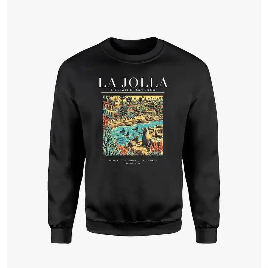 LA JOLLA - Poster - Sweatshirt - Black