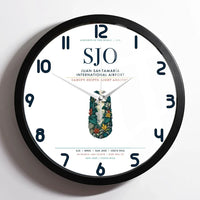 Thumbnail for Juan Santamaría International Airport (SJO) design on white framed wall clock