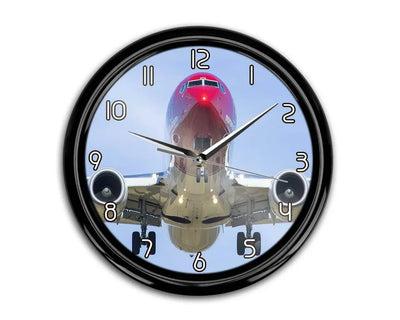 Face to Face with Norwegian Boeing 737 aviation themed wall clock, premium wood and metal.
